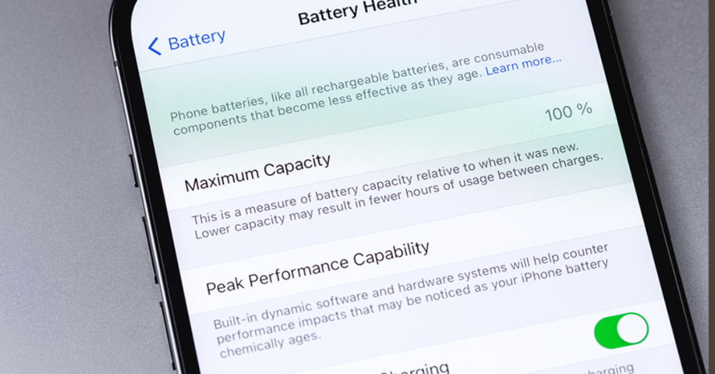 Check Battery Capacity iPhone
