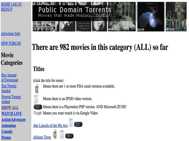 Public Domain Torrents